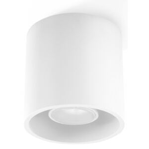 Plafon ORBIS 1 biały aluminium minimalistyczna lampa sufitowa walec Gu10 LED SOLLUX LIGHTING
