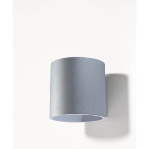 Kinkiet ORBIS szary aluminium minimalistyczna lampa ścienna walec G9 LED SOLLUX LIGHTING