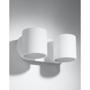 Kinkiet ORBIS 2 biały aluminium minimalistyczna lampa ścienna walce G9 LED SOLLUX LIGHTING
