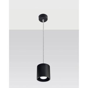 Lampa wisząca ORBIS 1 czarny aluminium minimalistyczny zwis na lince sufitowy walec Gu10 LED SOLLUX LIGHTING