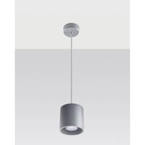 Lampa wisząca ORBIS 1 szary aluminium minimalistyczny zwis na lince sufitowy walec Gu10 LED SOLLUX LIGHTING