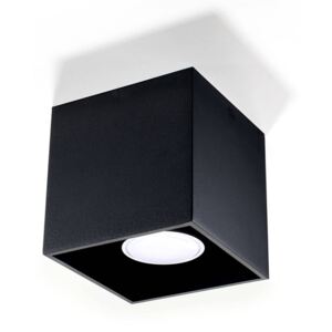 Plafon QUAD 1 czarny kwadrat aluminium minimalistyczna lampa sufitowa Gu10 LED SOLLUX LIGHTING