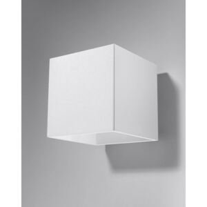 Kinkiet QUAD 1 biały kwadrat aluminium minimalistyczna lampa ścienna G9 LED SOLLUX LIGHTING