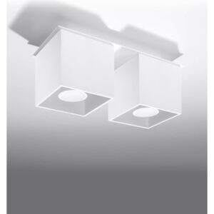 Plafon QUAD 2 biały kwadraty aluminium minimalistyczna lampa sufitowa Gu10 LED SOLLUX LIGHTING