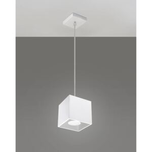 Lampa wisząca QUAD 1 biały kwadrat aluminium zwis na lince sufitowy Gu10 LED SOLLUX LIGHTING