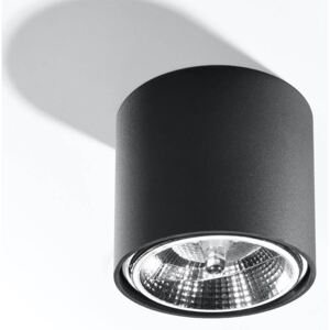 Plafon TIUBE czarny walec aluminium minimalistyczna lampa sufitowa Gu10/ES111 LED SOLLUX LIGHTING
