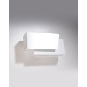 Kinkiet PIEGARE biały stalowa lampa geometryczna ścienna G9 LED SOLLUX LIGHTNIG
