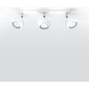 Plafon OCULARE 3 biały stalowa lampa sufitowa listwa ruchomy klosz kulka Gu10 LED SOLLUX LIGHTING