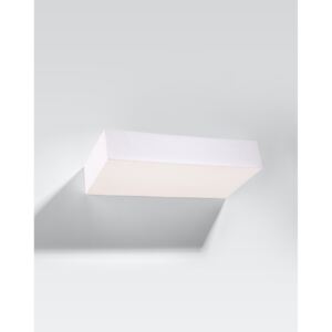 Kinkiet ceramiczny TAUGAN biały prostokąt nowoczesna lampa ścienna G9 LED SOLLUX LIGHTING