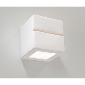 Kinkiet ceramiczny LEO LINE biała kwadrat nowoczesna lampa ścienna świeci góra-dół E27 LED SOLLUX LIGHTING