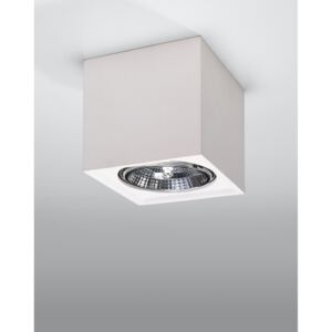 Plafon ceramiczny SEIDA biały kwadrat lampa minimalistyczna sufitowa Gu10 LED SOLLUX LIGHTING