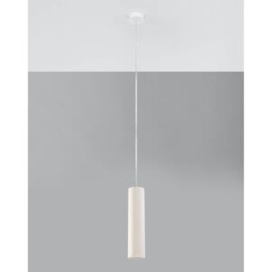 Lampa wisząca ceramiczna NANCY biała tuba minimalistyczna sufitowa Gu10 LED SOLLUX LIGHTING