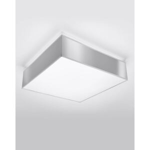 Plafon sufitowy HORUS 35 SZARY minimalistyczna lampa kwadrat abażur PVC E27 LED SOLLUX LIGHTING