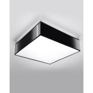 Plafon sufitowy HORUS 35 CZARNY minimalistyczna lampa kwadrat abażur PVC E27 LED SOLLUX LIGHTING