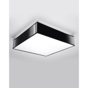 Plafon sufitowy HORUS 45 CZARNY minimalistyczna lampa kwadrat abażur PVC E27 LED SOLLUX LIGHTING