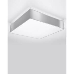 Plafon sufitowy HORUS 55 SZARY minimalistyczna lampa kwadrat abażur PVC E27 LED SOLLUX LIGHTING