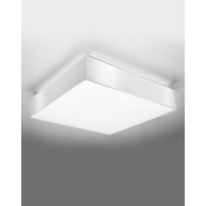 Plafon sufitowy HORUS 45 BIAŁY minimalistyczna lampa kwadrat abażur PVC E27 LED SOLLUX LIGHTING