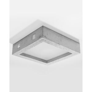 Plafon RIZA beton szary kwadrat nowoczesna lampa ścienna moduł LED SOLLUX LIGHTING