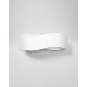Kinkiet TILA 40 biały stalowa lampa ścienna minimalistyczna świeci górą i dołem G9 LED SOLLUX LIGHTING