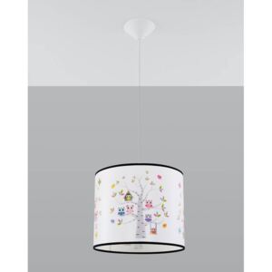 Lampa wisząca SOWY 30 abażur do pokoju dziecięcego kolorowy E27 LED nowoczesny zwis SOLLUX LIGHTNIG