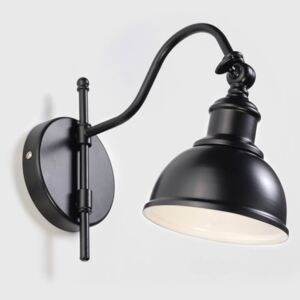 Kinkiet MARE czarny stal lampa ścienna klasyczna loft E27 LED SOLLUX LIGHTING