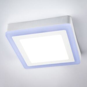 Ozdobny Plafon DOS 12W Oprawa Sufitowa Kwadrat Biała Lampa LED Niebieskie Światło Oświetlenie Auhilon