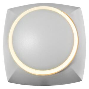 Minimalistyczny Kinkiet NIKKO WH Biała Lampa Ścienna Metalowa kwadratowa Oprawa Zintegrowane Źródło Światła LED Oświetlenie Auhilon
