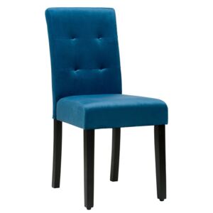 Krzesło tapicerowane drewniane dx17-1 niebieski welur