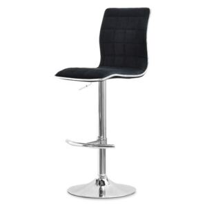 PIKOWANY HOKER BAROWY OBROTOWY Z WELURU NR 34 CZARNY VELVET I CHROM