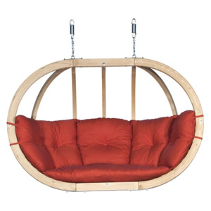 Fotel hamakowy drewniany, ecru Swing Chair Double