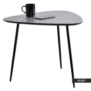 Stolik kawowy Rosin 59x56 cm beton-czarny do industrialnego salonu