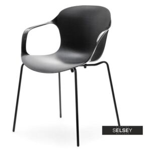 Krzesło Map Chair 2 czarne z lekkiego tworzywa