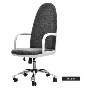 SELSEY Fotel biurowy Vinci czarno - biały