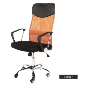 Fotel biurowy Rens pomarańczowo - czarny
