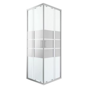 Kabina prysznicowa kwadratowa Beloya 70 x 70 x 195 cm chrom/szkło lustrzane