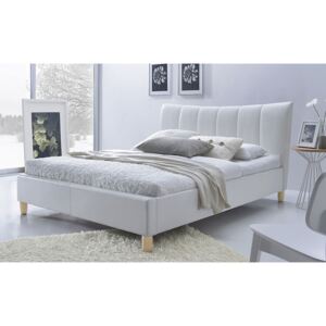 Łóżko tapicerowane Sandis - białe