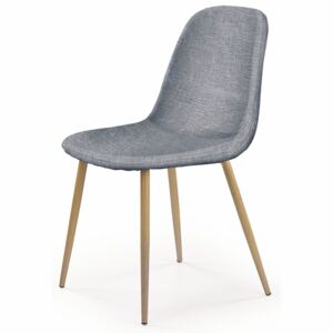 Minimalistyczne krzesło Skoner - popielate