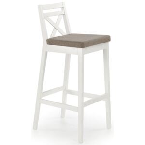 Wysokie krzesło barowe Lidan 2X - białe