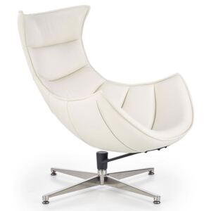 Skórzany fotel wypoczynkowy Lavos - biały