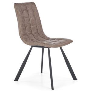 Krzesło pikowane Danton - brązowe