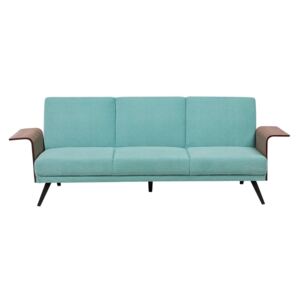 Sofa z funkcją spania tapicerowana miętowa HALTI