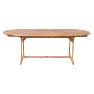 Stół ogrodowy jasne drewno 160/220 x 100 cm rozkładany MAUI