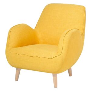 Fotel tapicerowany żółty KOUKI