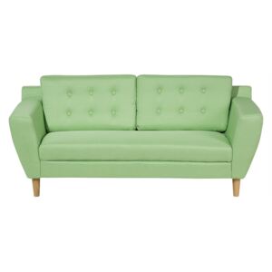 Sofa trzyosobowa tapicerowana pastelowa zieleń KUOPIO