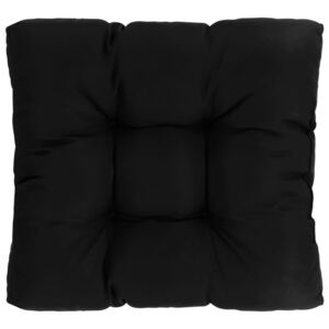 Poduszka na siedzisko ogrodowe, czarna, 60x60x10 cm, tkanina