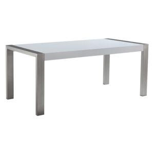 Stół do jadalni ze stali nierdzewnej biały 180 x 90 cm ARCTIC I