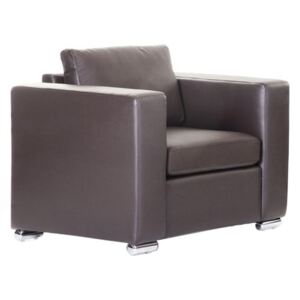 Skórzany fotel brązowy - sofa - HELSINKI