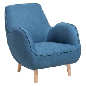 Fotel tapicerowany niebieski KOUKI