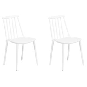 Zestaw do jadalni 2 krzesła białe VENTNOR