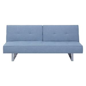 Sofa z funkcją spania tapicerowana niebieska 190 cm DUBLIN